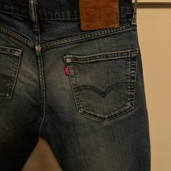 Levi’s jeans vintage denim red tag 511 33 by 32 Classic Blue Denim Jeans - Picture 4 of 5